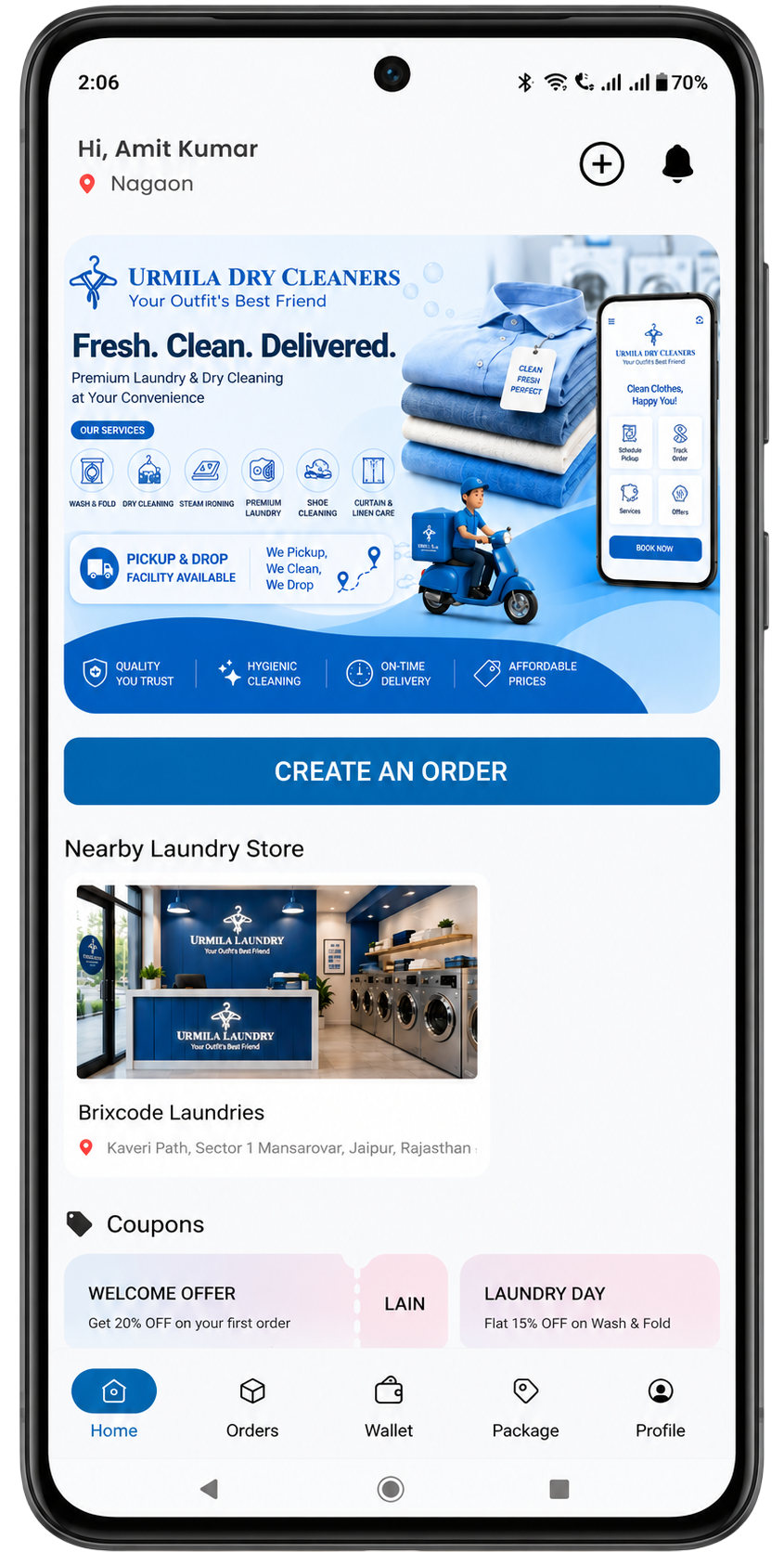 Laundry App Screen